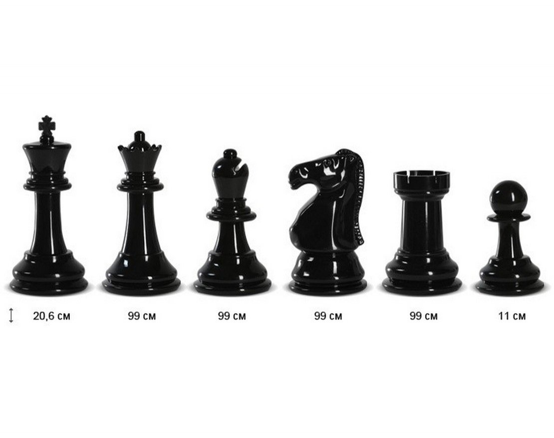 Комплект шахматных фигур с виниловым полем 90х90 см + шашки - вид 2